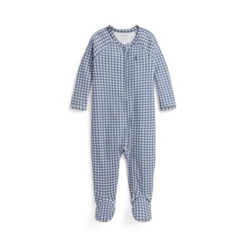 Baby Boys' Gingham Crewneck Footed Coverall