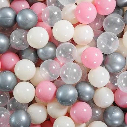 STARBOLO Ball Pit Balls for Toddlers Pack of 100 200 500 - BPA&Phthalate Free Non-Toxic Crush Proof Soft Plastic Balls for 1-5Years Old Toddlers Girl Kids Birthday Pool Playpen Tent Party