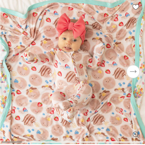 Flapjacks White Baby Convertible Sleeper | Pancakes