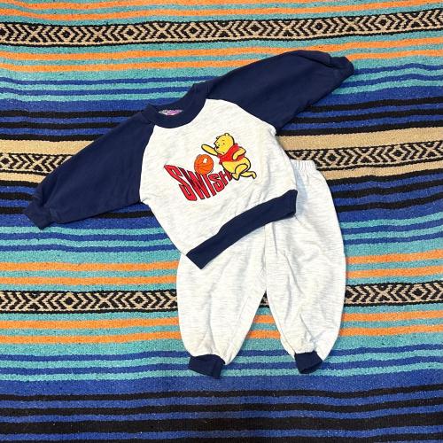 Vintage Pooh Sweater with Pants, 18 Months, Basketball Themed