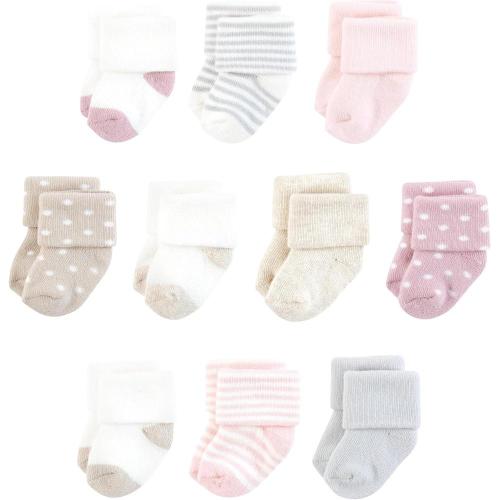 Touched by Nature Unisex Baby Organic Cotton Socks(Soft Pink Dot Stripe) - Touched by Nature