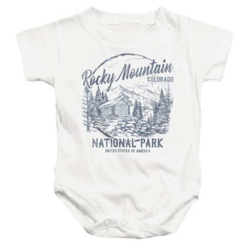 Baby National Park Foundation Rocky Mountain National Park Vintage Infant Bodysuit White 6 Months