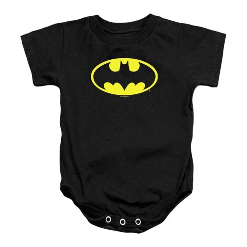 Batman Classic Logo Infant Baby Boys Onesie Snapsuit & Stickers