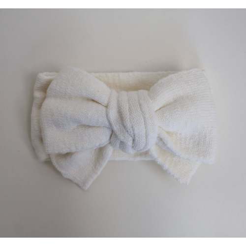 FINE KNIT BOW | TEXTURED SNOW