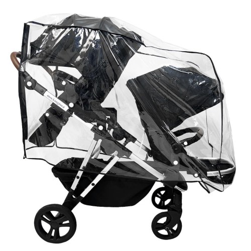 Double Rain and Wind Cover Made for Mockingbird Single-to-Double 2.0 Stroller w/