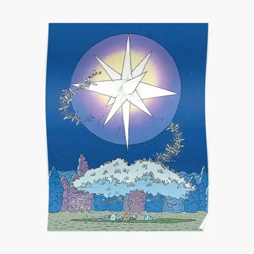 The world of edena, star, god, tree, fairy, night, comic,moebius,stel,trascendence,psychadelic Premium Matte Vertical Poster 8" x 10" sold by Engaging Gwenette | SKU 41724594 | Printerval