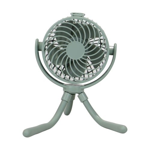 Mainstays New Portable Rechargeable Fan with Flexible Tripod for Stroller, Car Seat, Green River