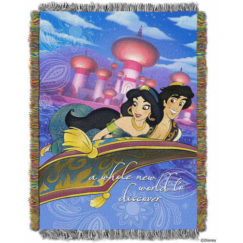 Disney Aladdin A Whole New World Woven Tapestry Throw Blanket