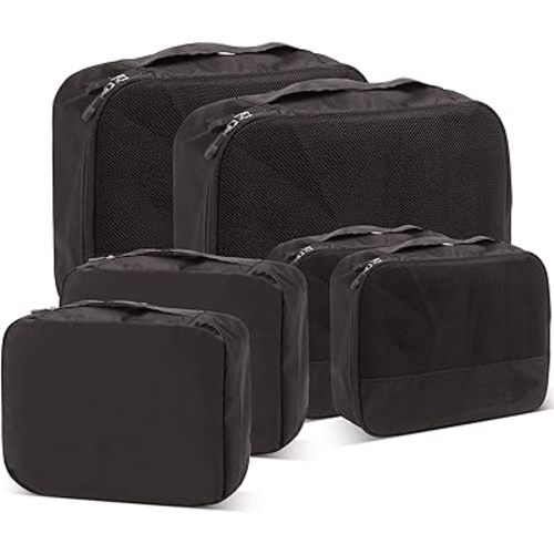 DoubleTrip Packing Cubes for Suitcases Carry on Luggage Organizer 6 Set Travel Accessories Lightweight Storage Bag Space Saver Clothes Pouch Large