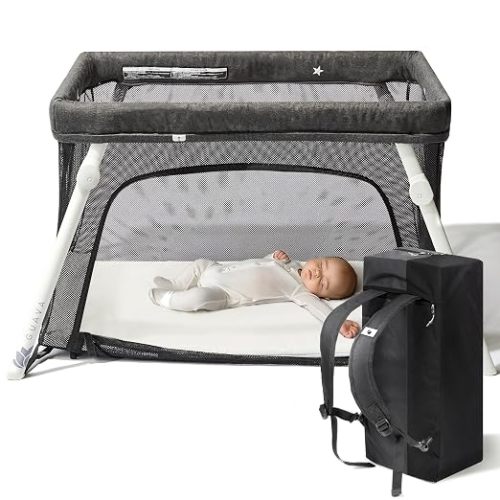 Guava Lotus Travel Crib with Lightweight Backpack Design | Baby Travel Bed