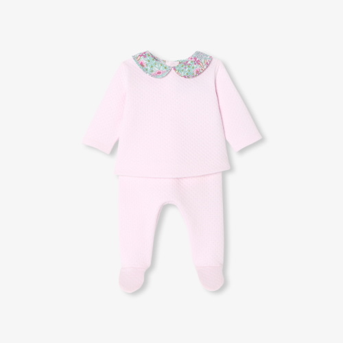 Baby girl comfort set in double sided jersey