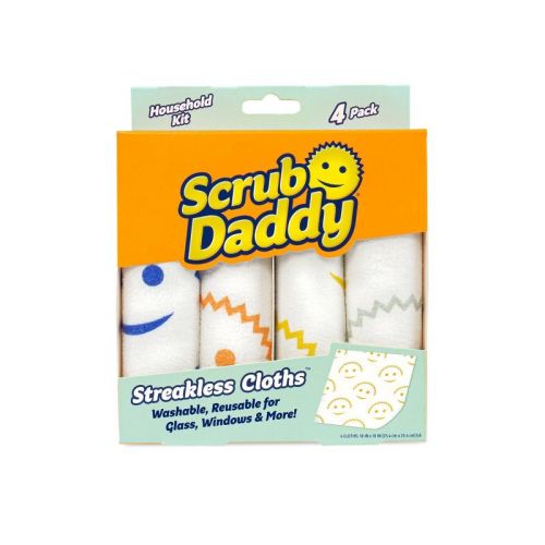 Scrub Daddy Streakless Cloth - 4ct: Cleaning Tools, Polyamide Material, Dusters