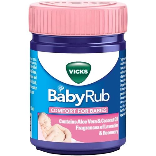BabyRub Soothing Vapour Ointment for Babies (50 ml - 1.7 oz) + V4l Paper Napkin 125 Sheets Free