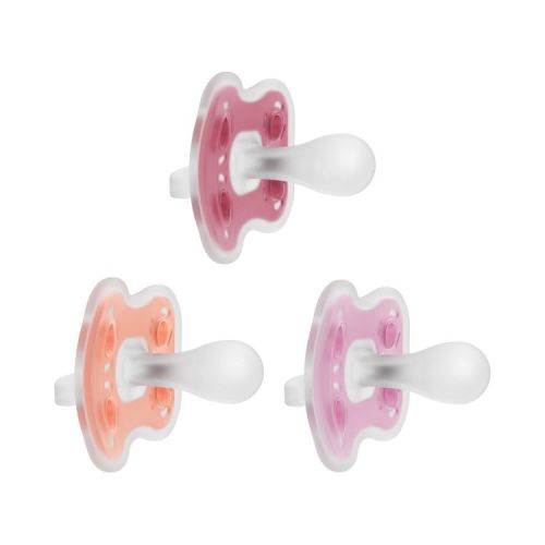 Dr. Brown's Advantage One Piece Silicone Pacifiers 6 -18m - Pink - 3pk: BPA-Free