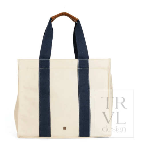 TALL TOTE - COATED CANVAS NATURAL