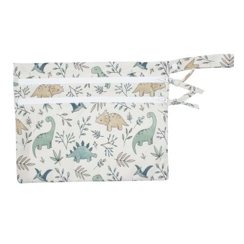 Foliage Dinos - Waterproof Wet Bag (For mealtime, on-the-go, and more!)