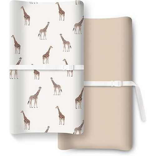 TOTCHILL Extra Stretchy Changing Pad Cover, Ultra Soft Premium Jersey Knit Changing Pad Sheets, Fits All Standard Changing Tables/Dresser Tops, Unisex for Boys Girls - 2 Pack