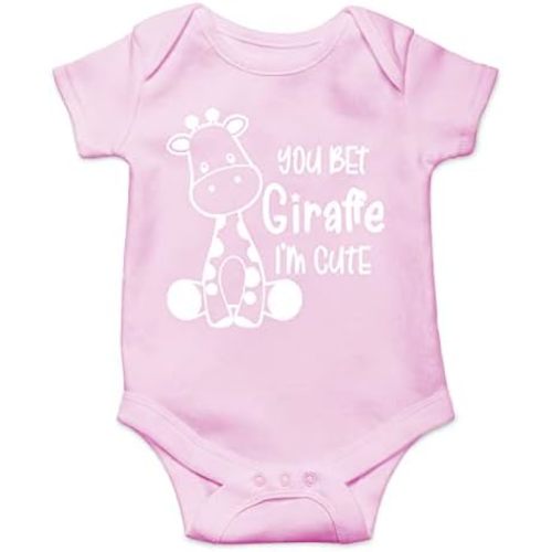 You Bet Giraffe I'm Cute - Funny Baby Essentials Bodysuit - Newborn Girl Clothes Baby Boy Outfit