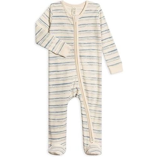 Colored Organics Baby Zip-Up Footed Sleeper with 2-Way Zipper - Newborn Organic Cotton Pajamas