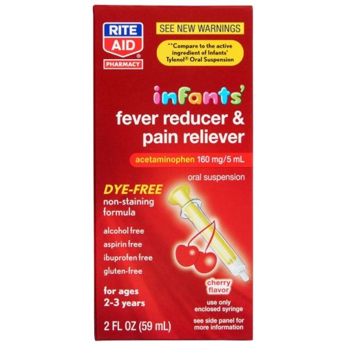 Infants’ Fever Reducer & Pain Reliever Acetaminophen 5 mL | Cherry Flavor 2 fl oz