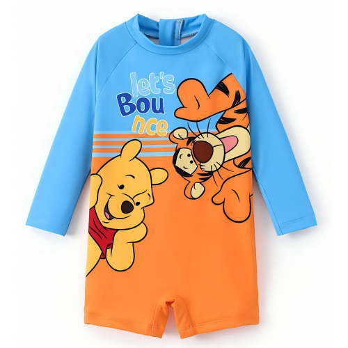 Disney Winnie the Pooh Boys Rash Guard One-Piece Swimsuit with Tigger Graphic for Toddler 3–24M