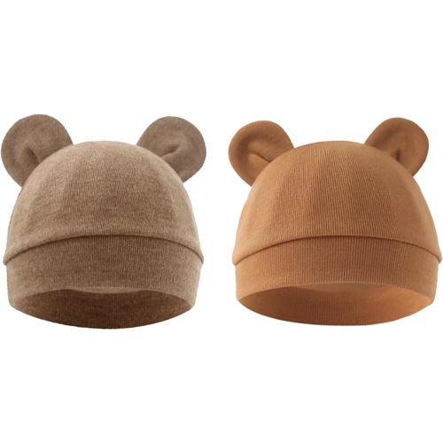 Jastore Newborn Baby Hat Bear Ears Infant Caps Baby Boy Girl Toddler Hats Infant Beanie Caps for 0-3 Months