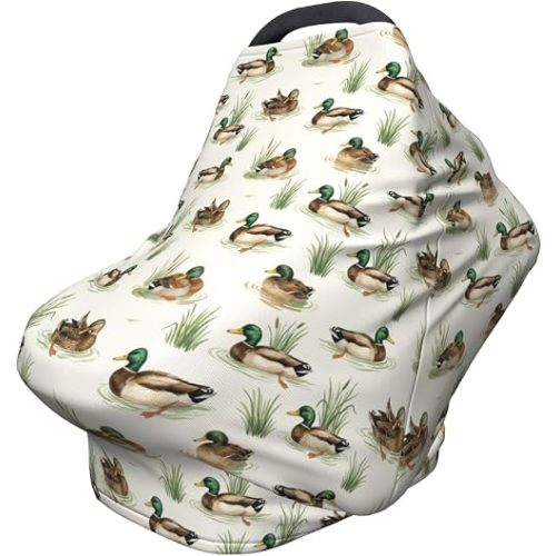Mallard Duck Carseat Stroller Canopy Covers for Babies, Multi-Use Breathable Breastfeeding Cover, Baby Boys & Girls Duck Stuff
