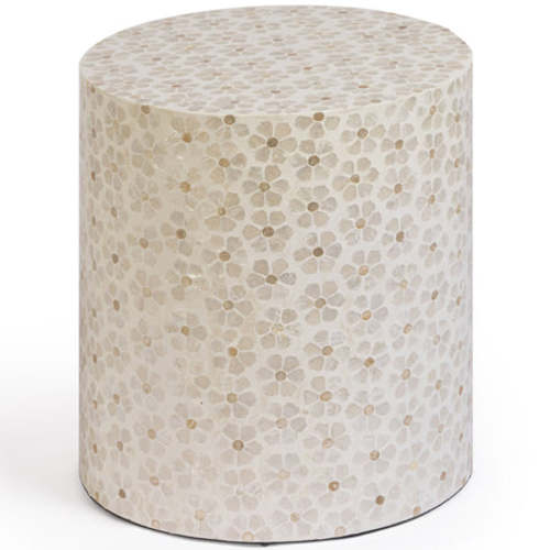 Lorna Accent Stool, Pearl