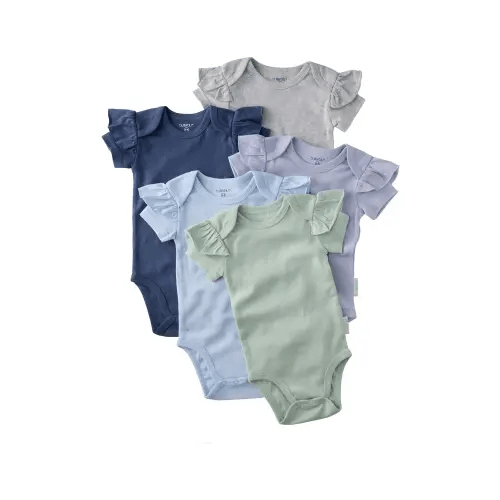 Rory Assorted 5-Pack Bodysuits - Frost
