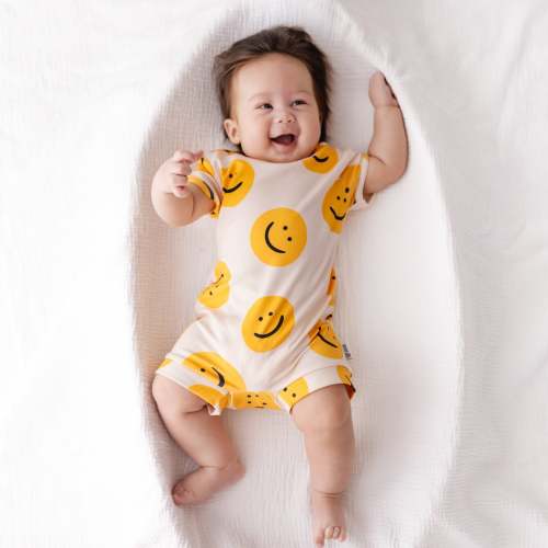 Happy & You Know It Shorty Romper  Luxe Edition | Cotton Bamboo Blend