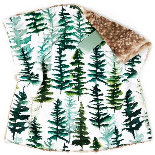 Lovey: Firs and Pines. Lovie. Woodland. Forest. Trees. Winter. Green. Sage. Boy. Neutral. Woods. Outdoorsy. Adventure. Pine Tree. Baby Gift.