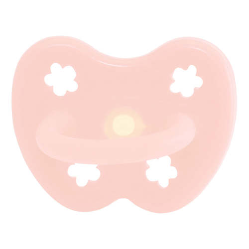 Hevea Natural Rubber Pacifier Powder Pink (Orthodontic 0-3 months)