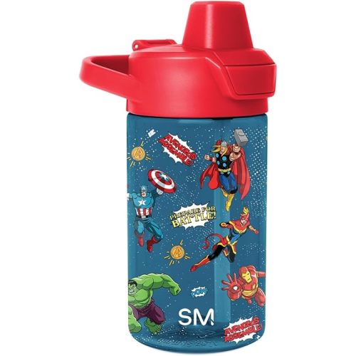 Simple Modern Marvel Spidey Plastic Kids Water Bottle, Covered Straw | 12oz
