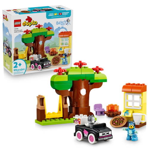 LEGO DUPLO Bluey Pizza Girls with Muffin and Bluey - Learning and Building Toy for Toddlers, Ages 2+ - Bluey Playset with 2 Toy Figures for Boys & Girls - Gift Idea for Birthdays - 10469