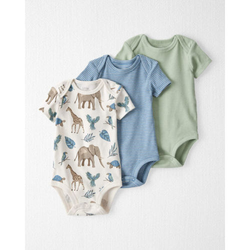 Baby 3-Pack Organic Cotton Bodysuits - Little Planet | Carter's