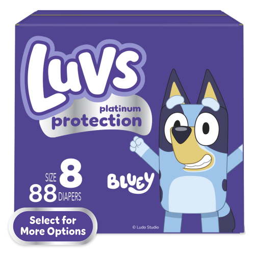 Luvs Platinum Protection Baby Diapers, Size 8, 88 Count