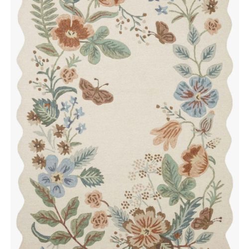 Rifle Paper Co x Loloi Silhouette Rug - Strawberry Fields Cream – Relish Decor