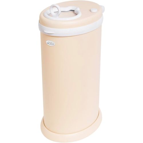 Ubbi Stainless Steel Diaper Pail, Odor Locking, No Special Bag Required, Award-Winning, Registry Must-Have, Oat Milk (Matte)