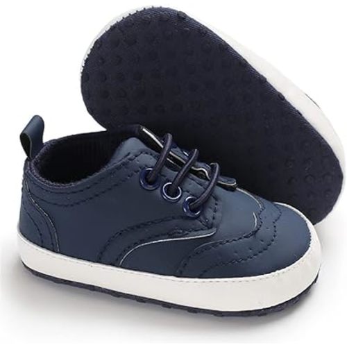 LAFEGEN Baby Boys Girls Classic PU Leather Loafers Soft Sole Oxford Dress Shoes First Walking Flat Moccasins Casual Sneaker