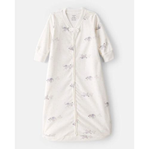 Baby Elephant Print Long-Sleeve Wearable Blanket - White - Carter's | Carter's
