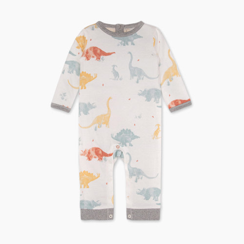 Burt's Bees Baby Romper Jumpsuit, 100% Organic Cotton One-Piece Coverall - Jurassic Territory, 3-6 Months
