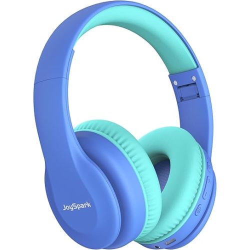 Kids Bluetooth Headphones, Over-Ear Toddler Headsets, Blue