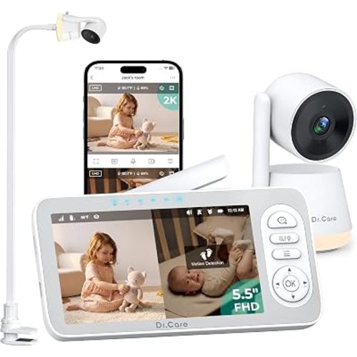 Dr.Care LumiView Plus Smart WiFi Baby Monitor with Clip Mount, 5.5" 1080P