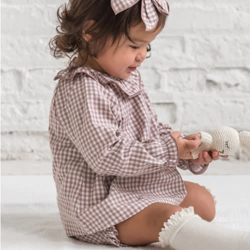 Dorothy Poplin Ruffle Collar Shirt and Bloomer Set