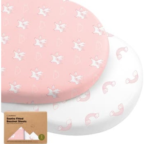 2-Pack Soothe Fitted Bassinet Sheets