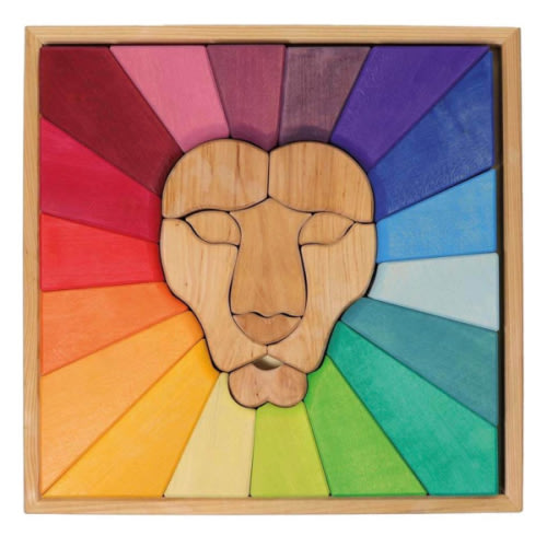 Grimm’s Rainbow Lion Wooden Puzzle