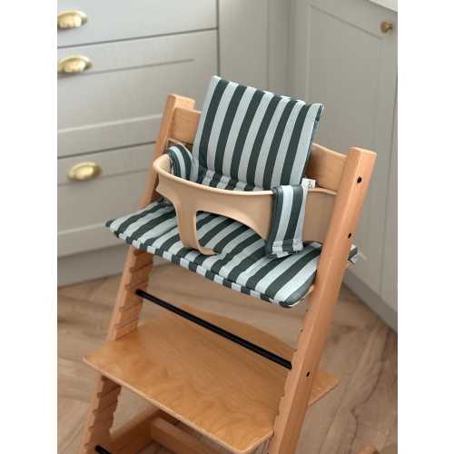 Blueberry Stripe Cushion For Stokke Tripp Trap | Waterproof And Wipeable 2 in 1 Cushion