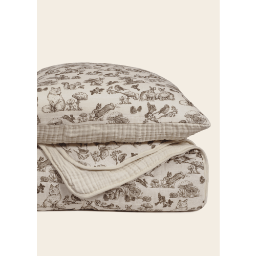 Woodland Nursery Muslin Quilt & Sham Set | Nursery Bedding | Oilo™ Studio
