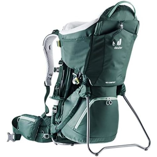 Deuter Kid Comfort Child Carrier and Backpack for Travel & Hiking with Toddlers - Forest