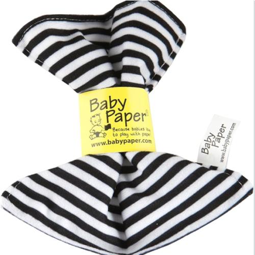 Original Baby Paper - Crinkle Teether and Sensory Toy for Babies and Infants | Black and White Stripes | Non-Toxic, Washable | Great for Baby Showers